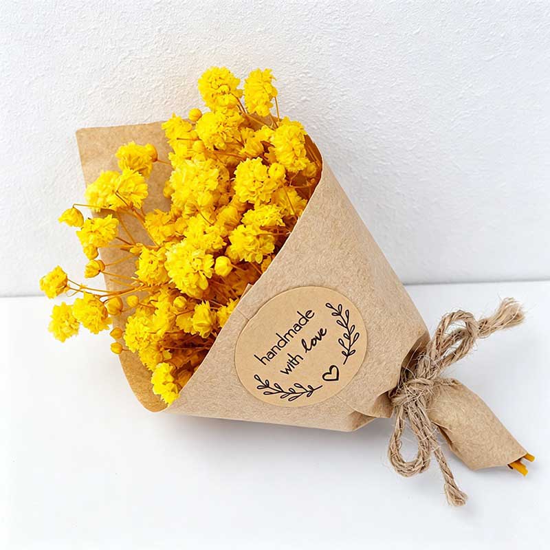 Mini Dried Baby's Breath Flower Bouquet - Preserved Gypsophila Eternal Flower