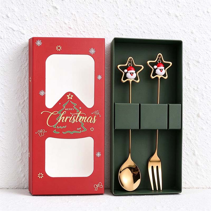 CouldNook Christmas Cutlery Set - Character Tops and Decorative Charm Designs