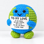 CouldNook Crocheted Character Doll - Textured Shapes And Little Message Cards