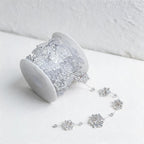Clear Snowflake Bead Garland Wall Decor - 5M Christmas Decoration Chain