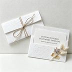 Premium Embossed Cotton Paper Envelopes with Jute Twine, Vintage DL Western Style for Wedding Invitations