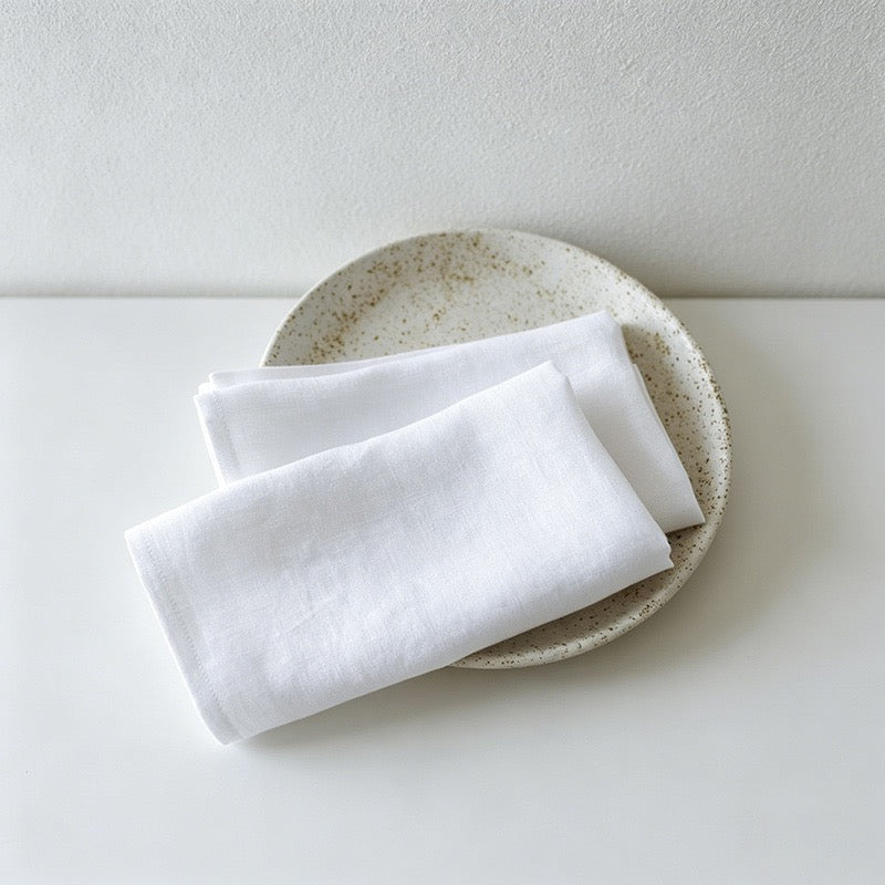 CouldNook Pure Linen Napkin - Premium Rustic Tea Towel (Small)