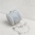 Clear Star Bead Garland Wall Decor -  Crystal Style Chain