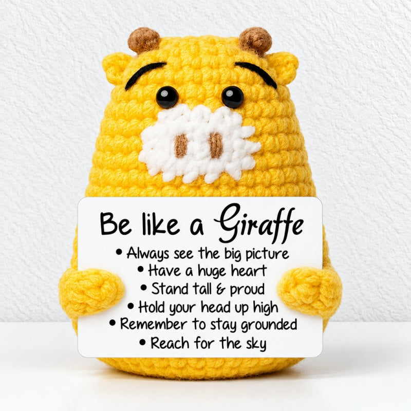 CouldNook Crocheted Character Doll - Textured Shapes And Little Message Cards