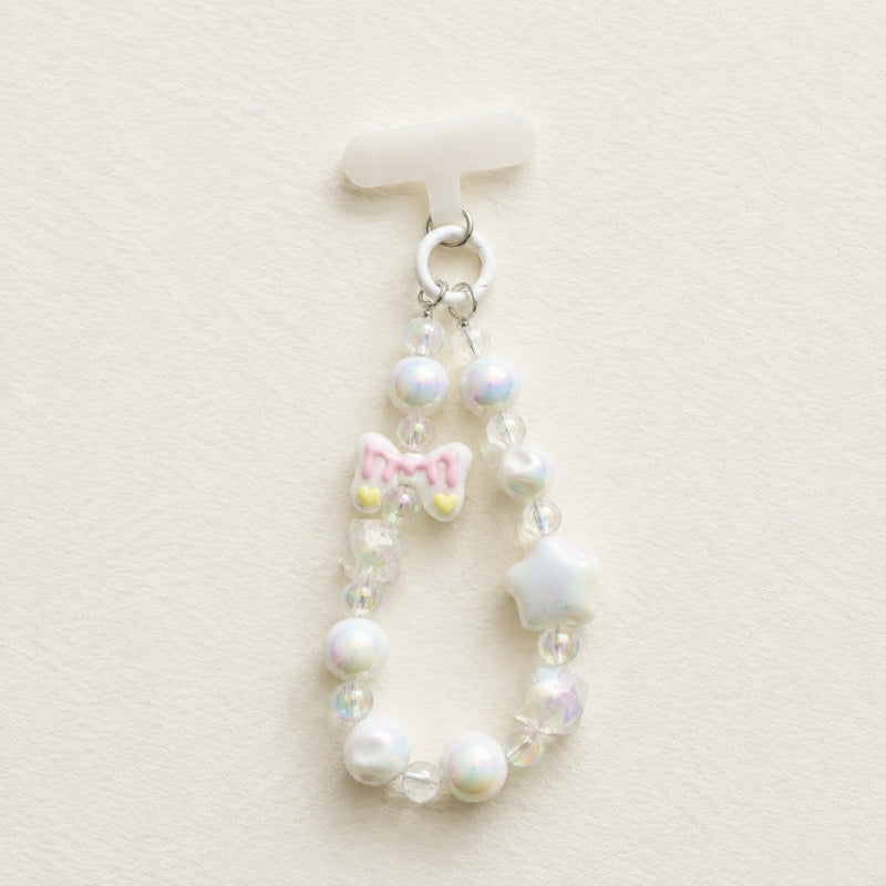 CouldNook Fluffy Pom Lanyard - Crystal Phone Charm