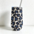 CouldNook Rhinestone Tumblers-6oz Stainless Steel Vacuum Insulated U-Shaped Eggshell Coffee Cup with Straw