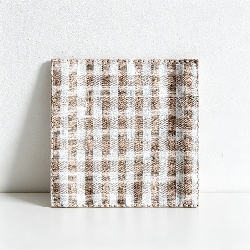 CouldNook Gingham Coaster - Classic Plaid Drink Mat