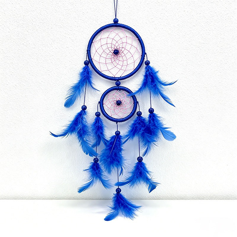 CouldNook Dreamcatcher-Double Ring Handmade Feather Dream Catcher Wind Chime