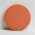 CouldNook PU Leather Rotating Compact Mirror - Portable Round Travel Mirror