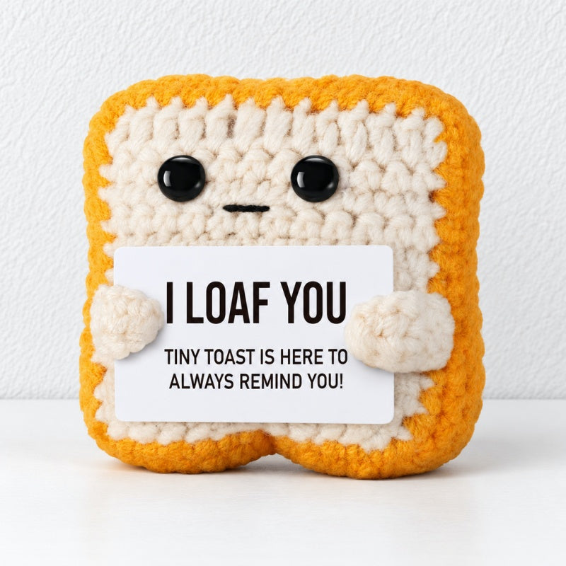 CouldNook Crocheted Character Doll - Textured Shapes And Little Message Cards
