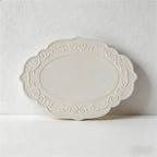 CouldNook Vintage Embossed Silicone Placemat - French Lace Heat Resistant Table Mat