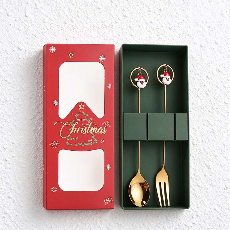 CouldNook Christmas Cutlery Set - Character Tops and Decorative Charm Designs