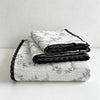 Black Floral Print / 120*230cm