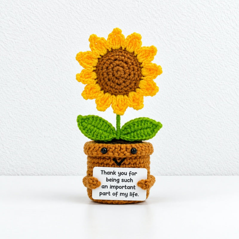 CouldNook Crocheted Character Doll - Textured Shapes And Little Message Cards