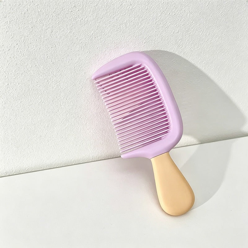 Mini Ice Cream-Shaped Anti-Static Hair Comb, Cute Pocket Comb for Kids & Travel, 6 Macaron Colors