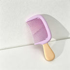 Mini Ice Cream-Shaped Anti-Static Hair Comb, Cute Pocket Comb for Kids & Travel, 6 Macaron Colors