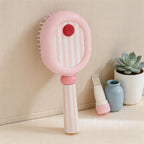 CouldNook Aesthetic Pastel Cushion Hairbrush - Built-In Cleaning Tool