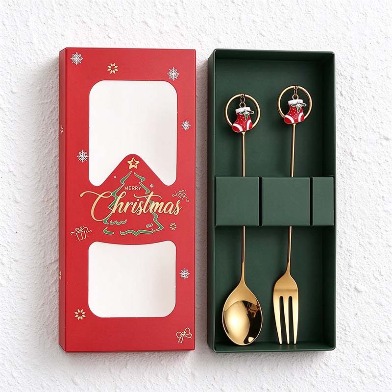 CouldNook Christmas Cutlery Set - Character Tops and Decorative Charm Designs