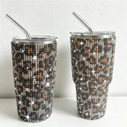 CouldNook 20/30oz Rhinestone Tumbler-Stainless Steel Vacuum Insulated Ice Tumbler with Straw