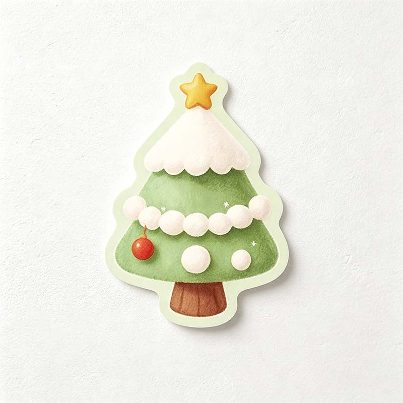 CouldNook Die-Cut Holiday Sticky Notes - Illustrated Characters and Festive Objects