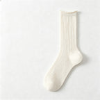 CouldNook Sheer Patterned Crew Socks-Light Sheer Finish