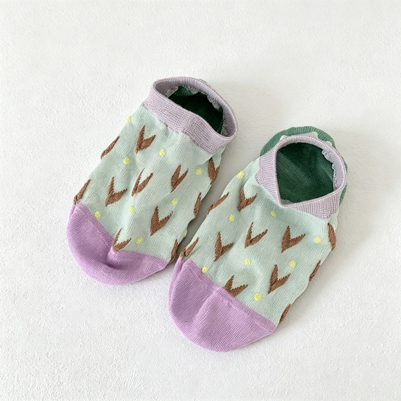 CouldNook Printed No-Show Socks-Low Cut Opening