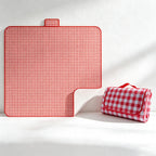 CouldNook Yellow Gingham Picnic Mat - Compact Folded Case