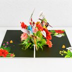 CouldNook Botanical Pop-Up Card - Layered Flowers and Decorative Nature Scenes