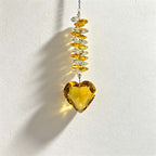 CouldNook Heart Suncatcher - Pendant Colors And Spiral Bead Arrangement