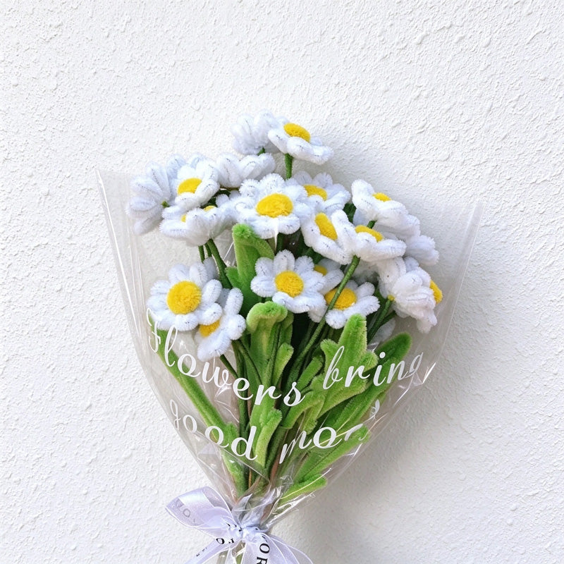 Artificial Flower Bouquet with Textured Petals and Wrapping