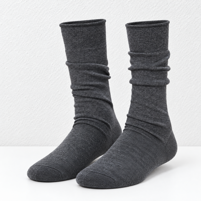 CouldNook Slouch Split-Toe Socks - Plain Long Legs