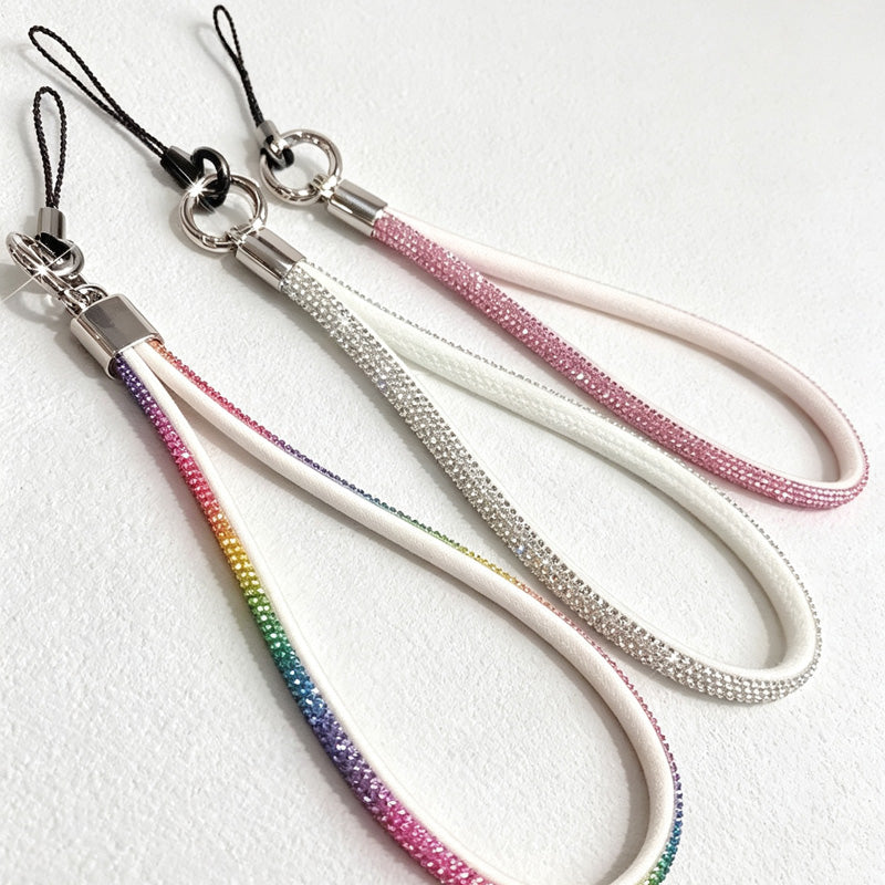 CouldNook Stone Set Phone Strap with Closely Set Reflective Stones