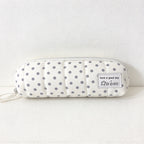 CouldNook Quilted Dotted Pencil Case - Curved Top And Star Pull