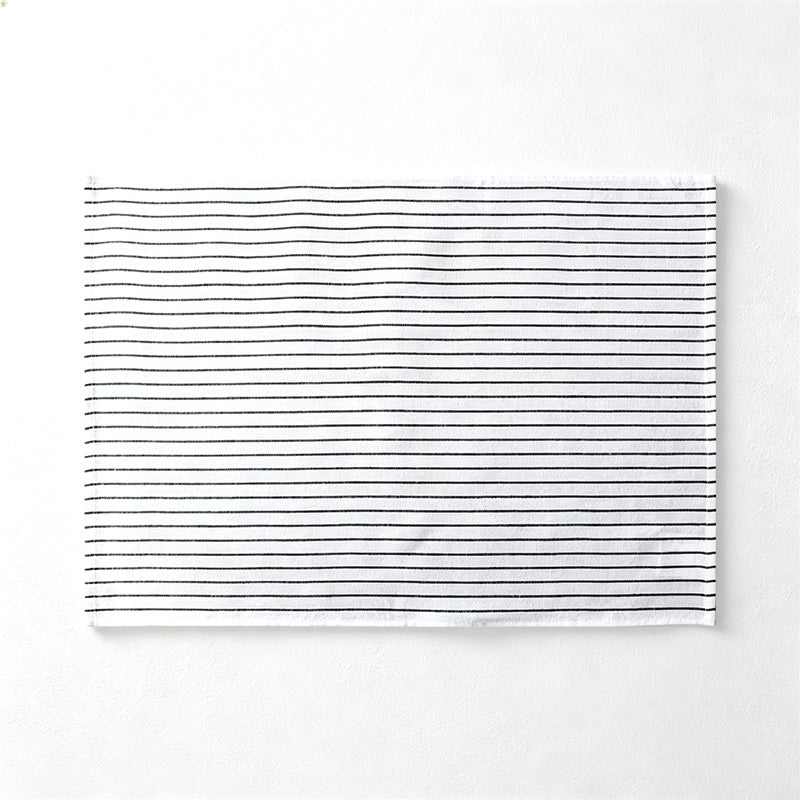 CouldNook Black White Tea Towel - Grid and Stripe Options