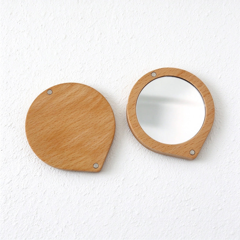 Wooden Pocket Mirrors with Varied Cover Designs