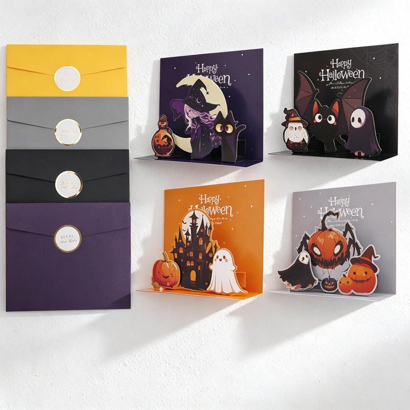 CouldNook Halloween Pop-Up Greeting Card - Four Scene Set