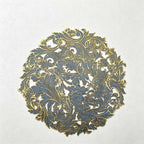 CouldNook Round PVC Placemat - Metallic Scrollwork Color Designs