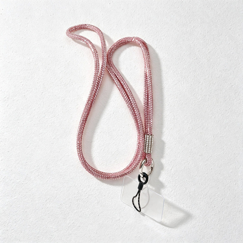 CouldNook Rhinestones Set Crossbody Phone Strap with Figure-Eight Links