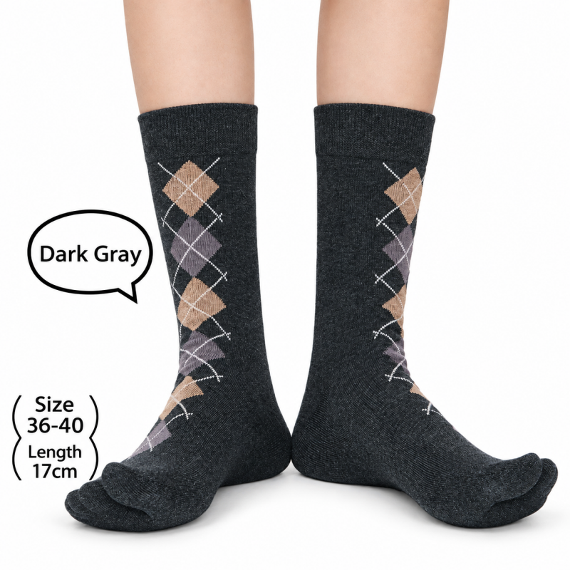 CouldNook Argyle Split-Toe Socks - Diamond Pattern