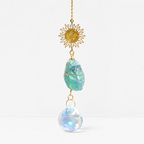 CouldNook Stone Crystal Suncatcher Ornament - Celestial Metal Frames