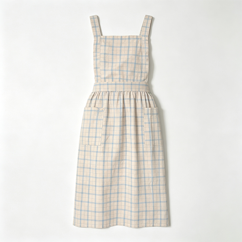 CouldNook Yellow Check Apron - Sunny Ruffle Kitchen Dress