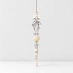 CouldNook Beaded Christmas Ornament - Clear Facets And Tapered Drop Shapes