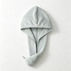 CouldNook Solid Color Hair Towel Wrap - Hooded Drying Cap
