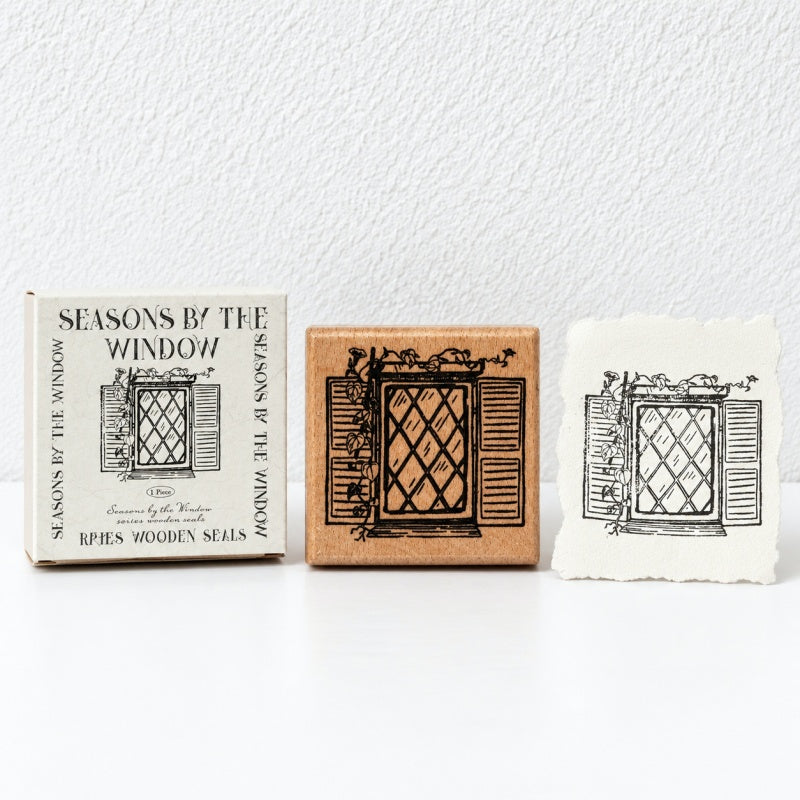 CouldNook Window Motif Stamp - Decorative Frames and Wood Mount