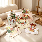 CouldNook Christmas Greeting Card - Shaped Holiday Scenes And Foil Accents