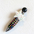 CouldNook Star Ballpoint Pen - Paired Star Accent And Dotted Barrel