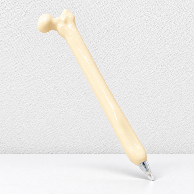 CouldNook Bone-Shaped Ballpoint Pen - Sculpted Joints and Pale Shell