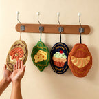 CouldNook Plush Hanging Towel - Visible Embroidered Detail Hanging Home Use