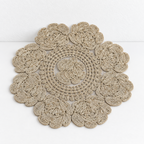 CouldNook Rose Lace Round Placemat - Openwork Floral Edge