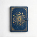 CouldNook Celestial Notebook - Sun and Moon Foil Pattern and Lined Pages